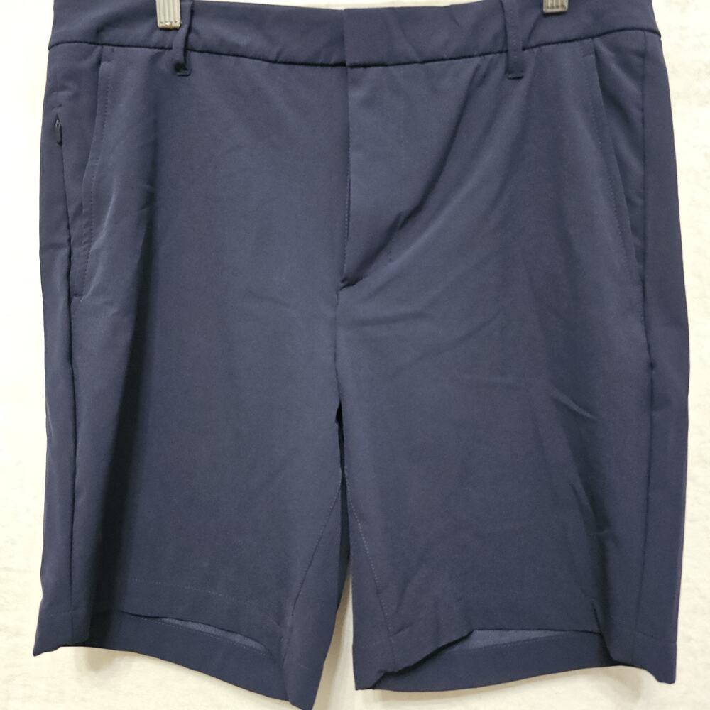 NWOT Mens 34 Navy Moisture Wicking 8" Golf Shorts UPF 50+ Smart Casual Sport